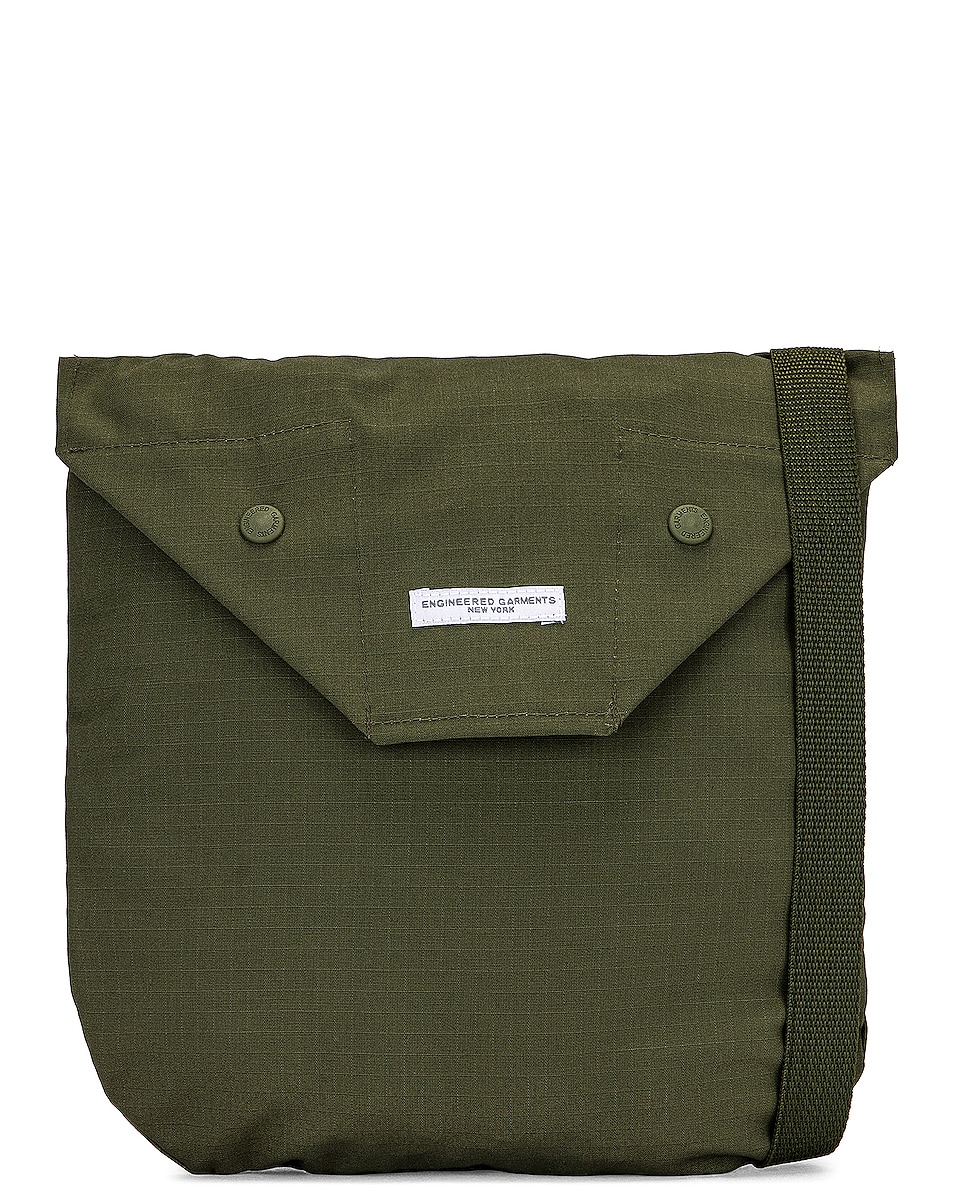 Image 1 of Engineered Garments Shoulder Pouch in Olive Cotton Ripstop