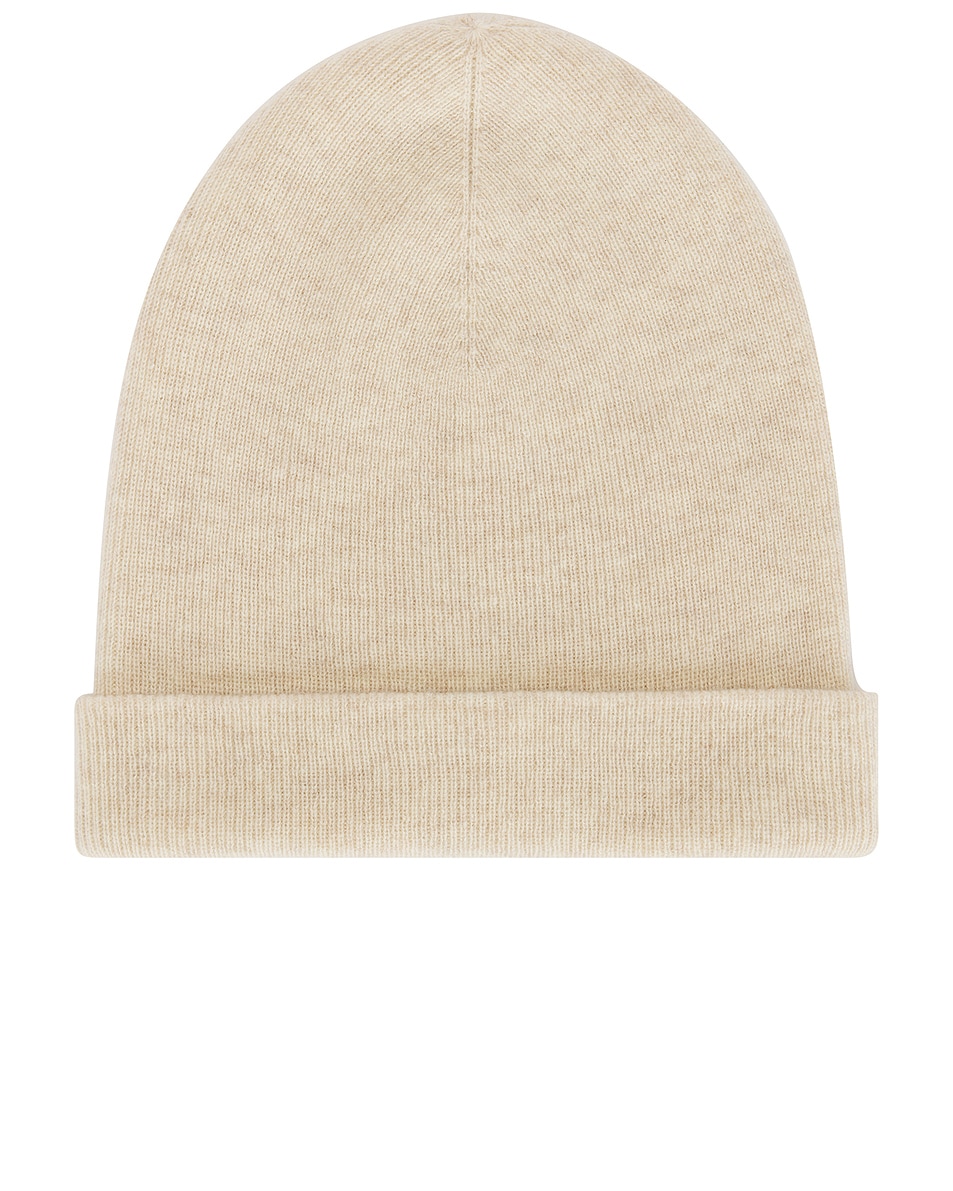 Image 1 of Eterne Levi Cashmere Beanie in Oatmeal