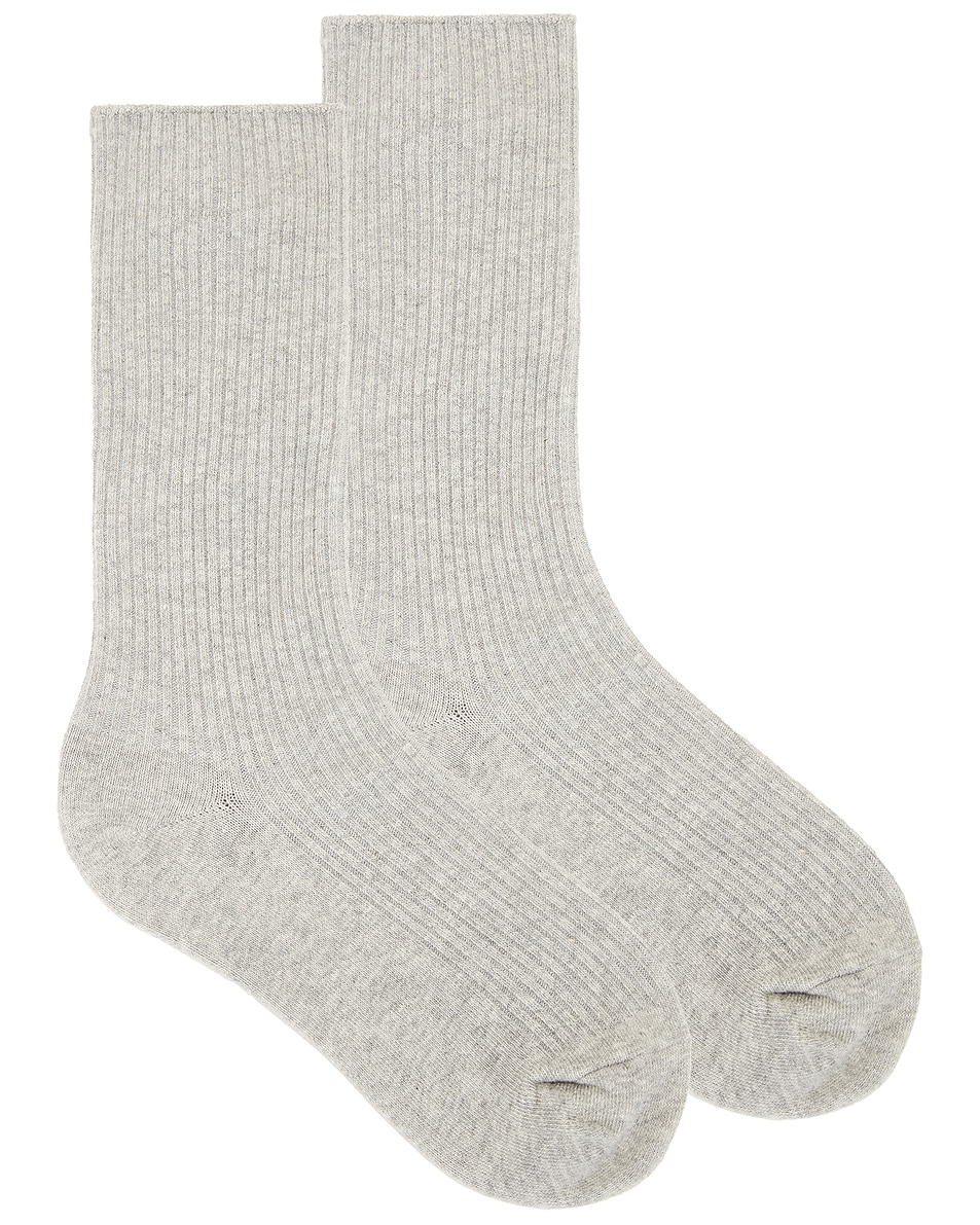 Image 1 of Eterne Classic Rib Socks in Heather Grey