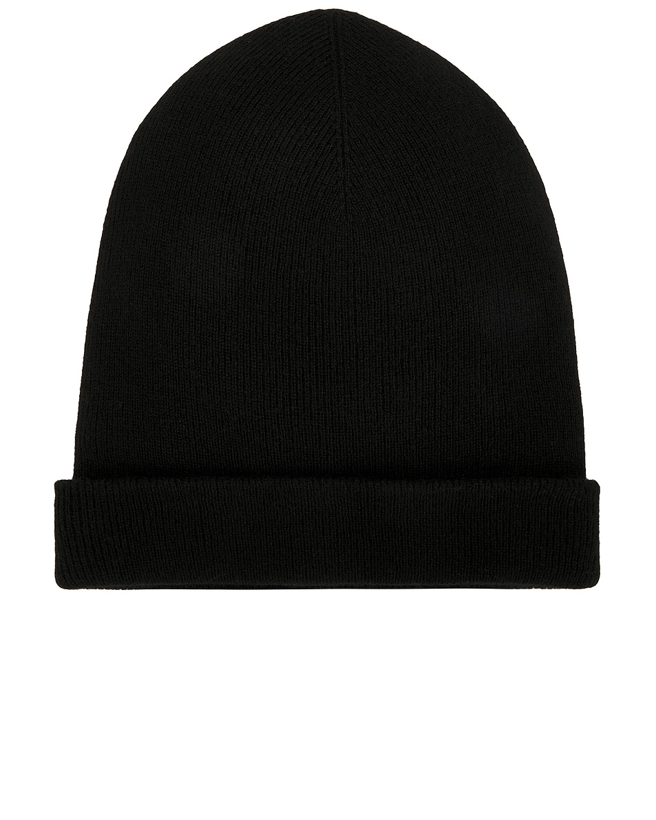 Image 1 of Eterne Levi Cashmere Beanie in Black