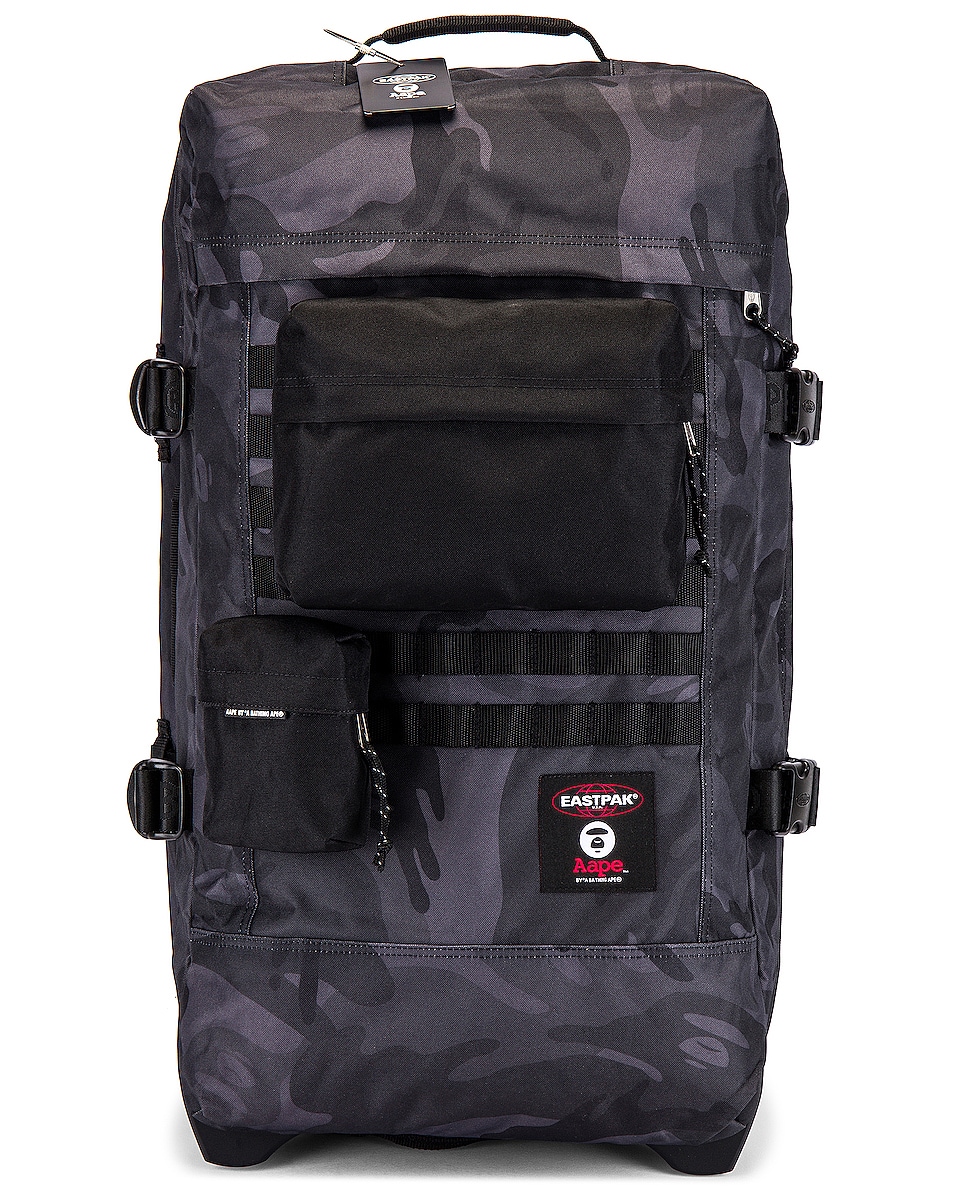 Image 1 of Eastpak x AAPE Tranverz M Luggage Bag in Aape Black Camo