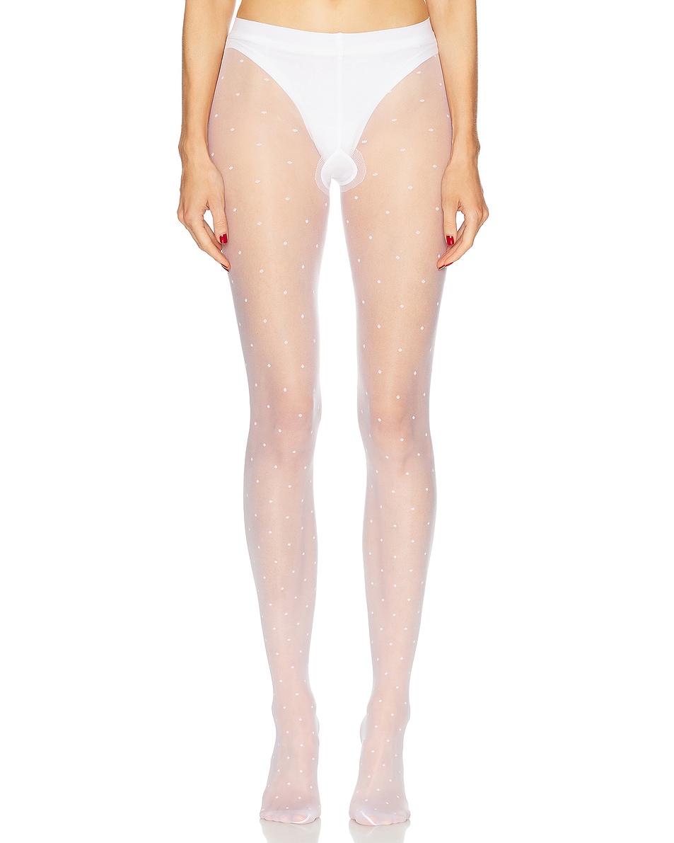 Image 1 of FALKE Dot Tight in White