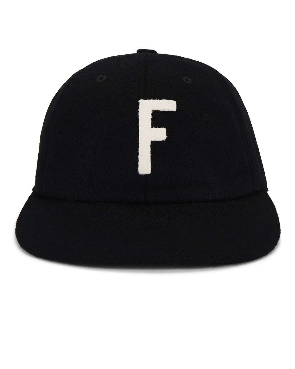 Image 1 of Fear of God Baseball Cap Fitted in Wool Black