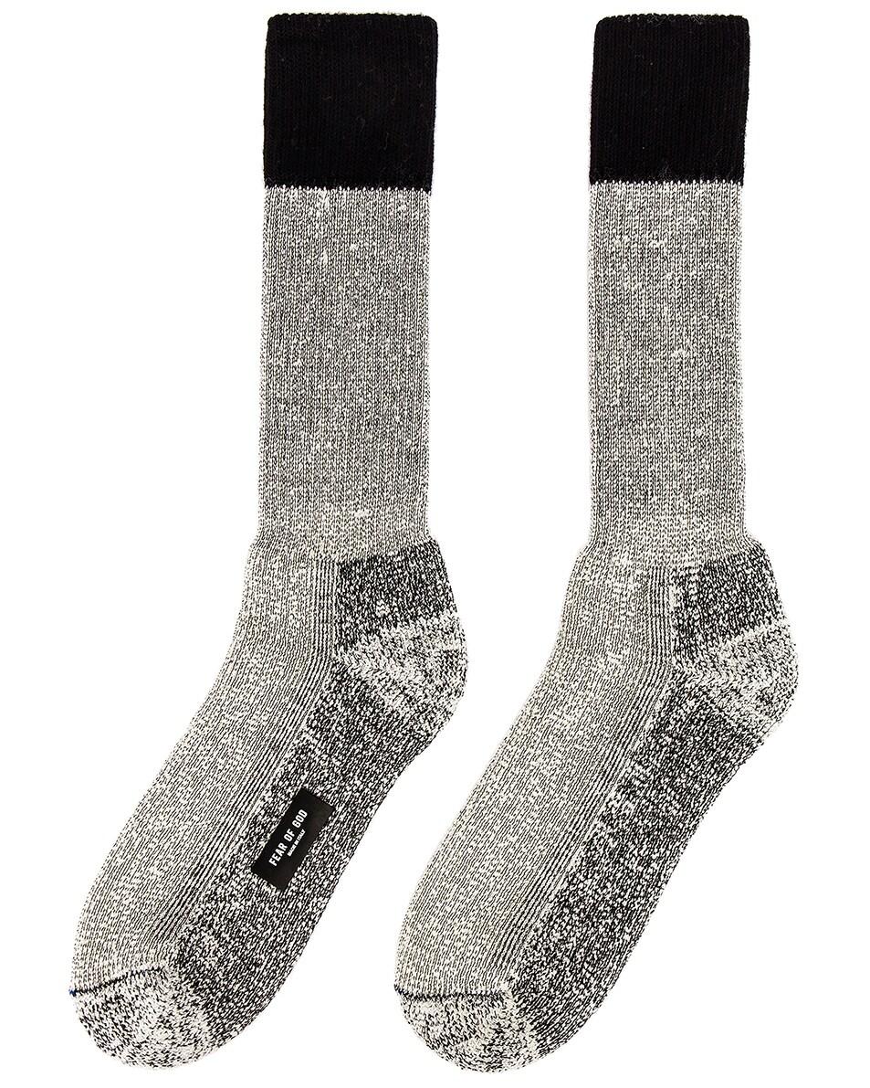 Image 1 of Fear of God 6th Collection Socks in Black & Melange