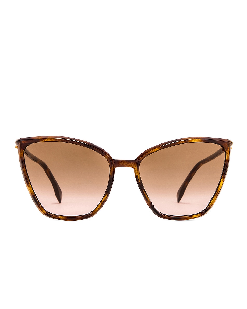 Image 1 of Fendi Square Sunglasses in Dark Havana