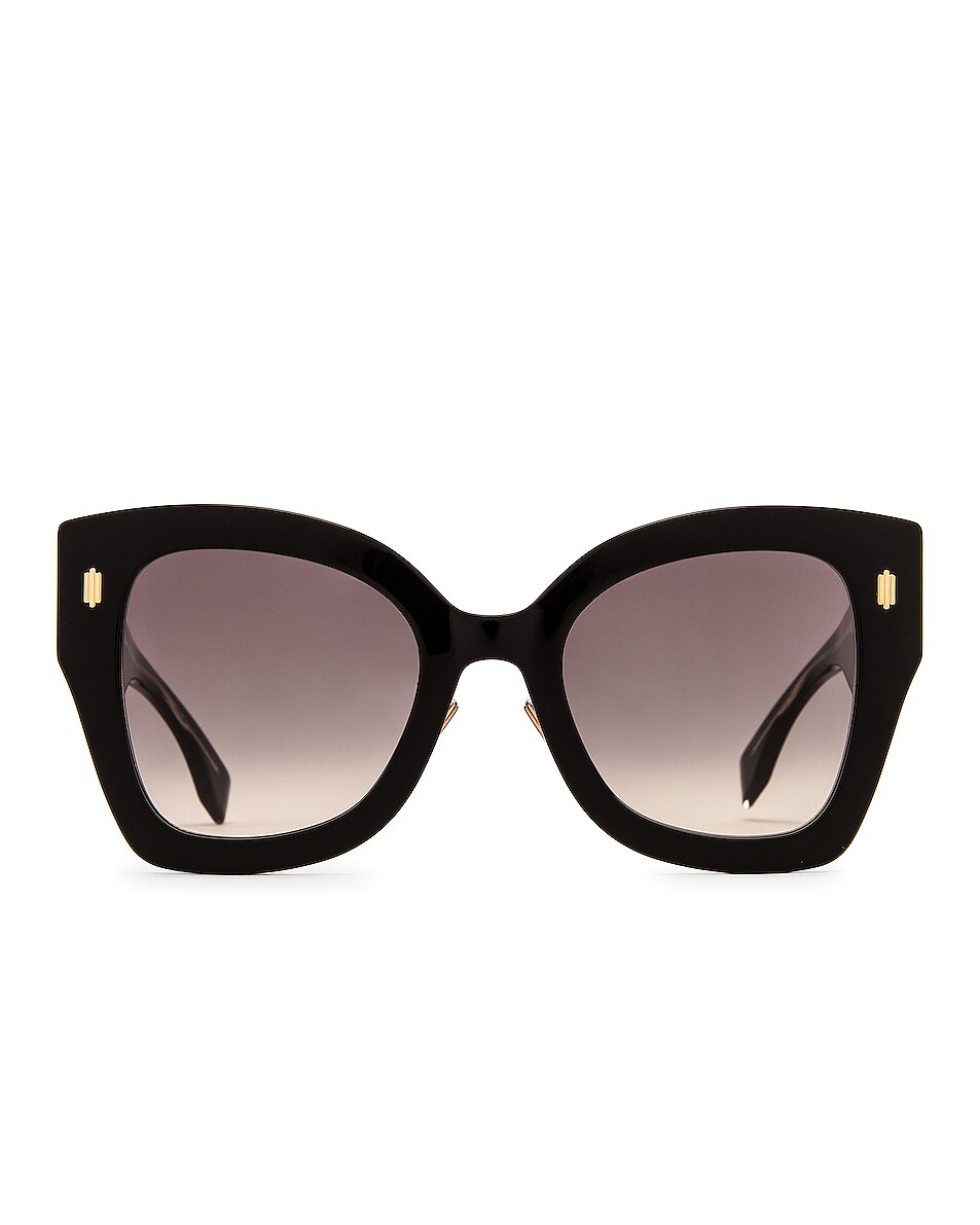 Image 1 of Fendi Acetate Square Sunglasses in Black