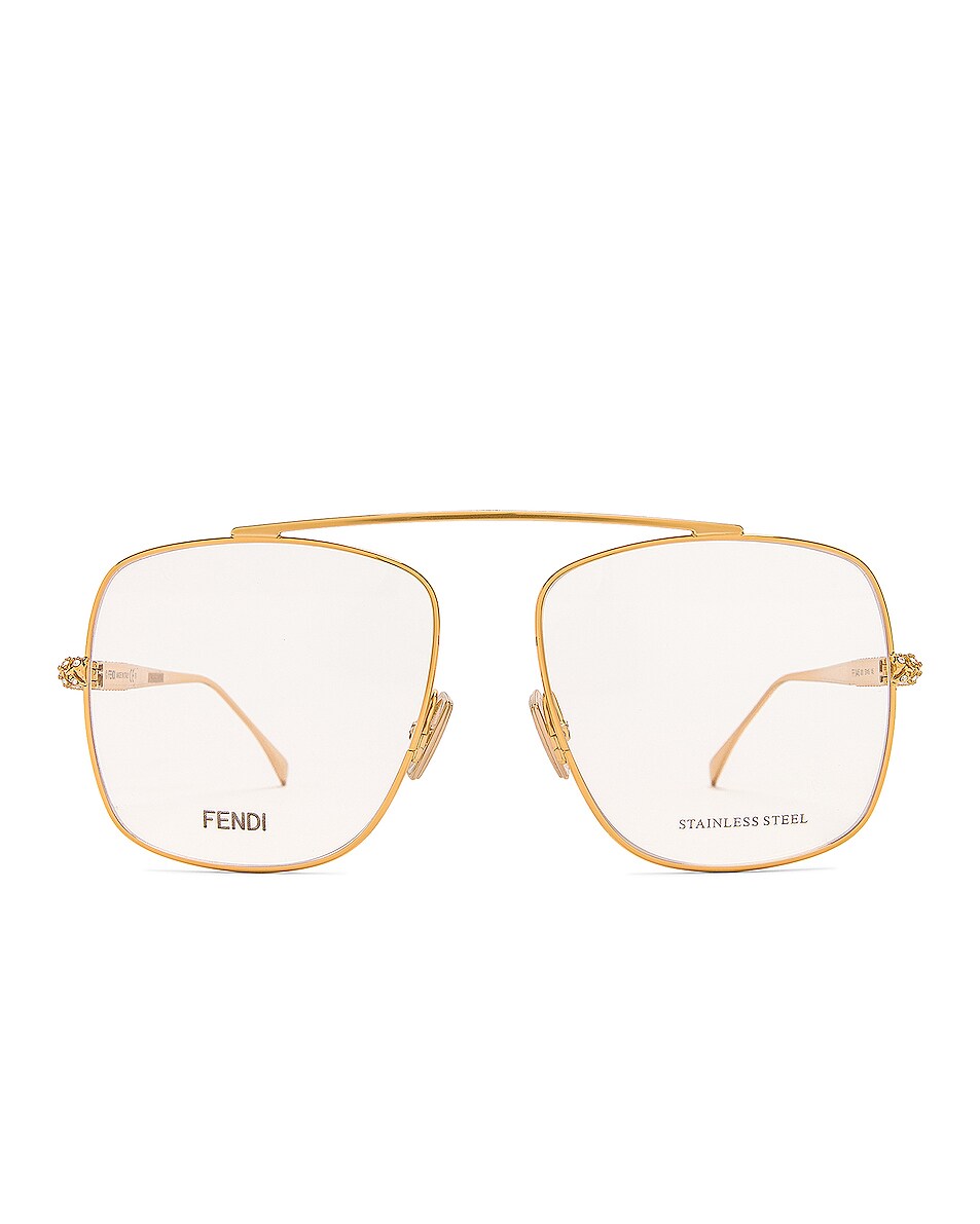 Image 1 of Fendi Metal Optical Sunglasses in Yellow Gold