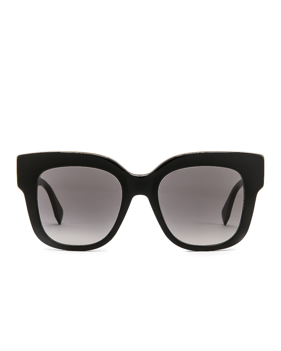 Image 1 of Fendi Square Sunglasses in Black