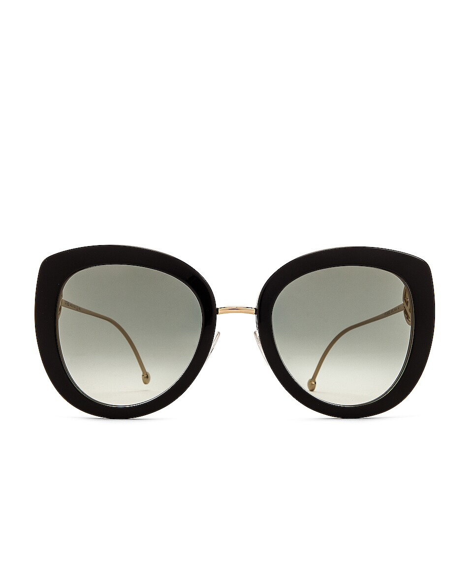 Image 1 of Fendi Acetate Cat Eye Sunglasses in Black