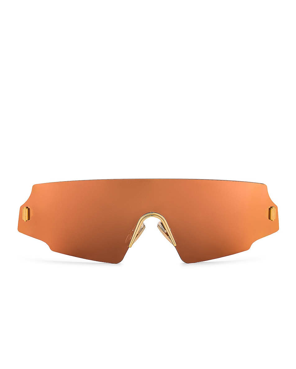 Image 1 of Fendi Shield Sunglasses in Rose Gold