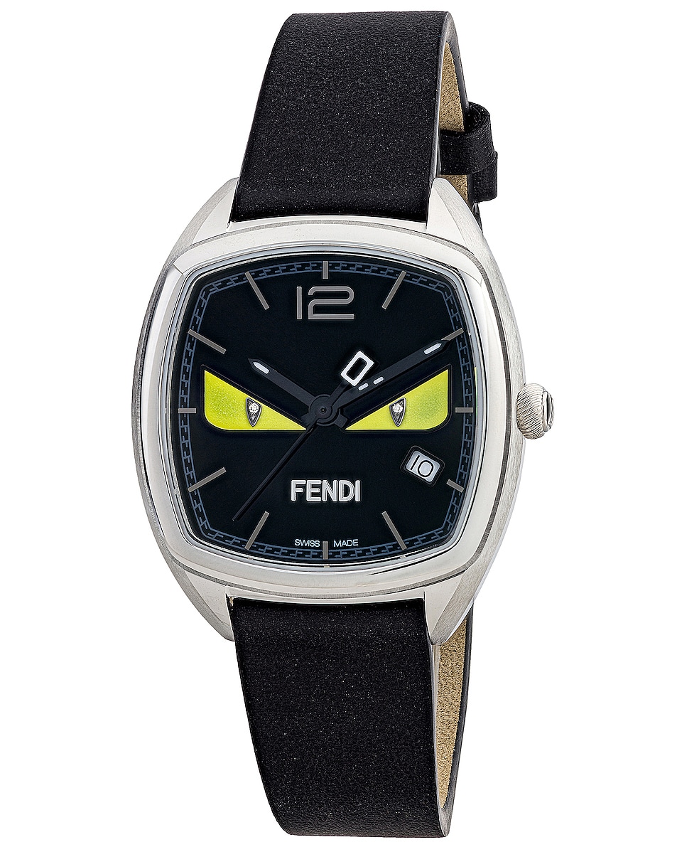 Fendi Momento Fendi Bugs Watch in Black | FWRD