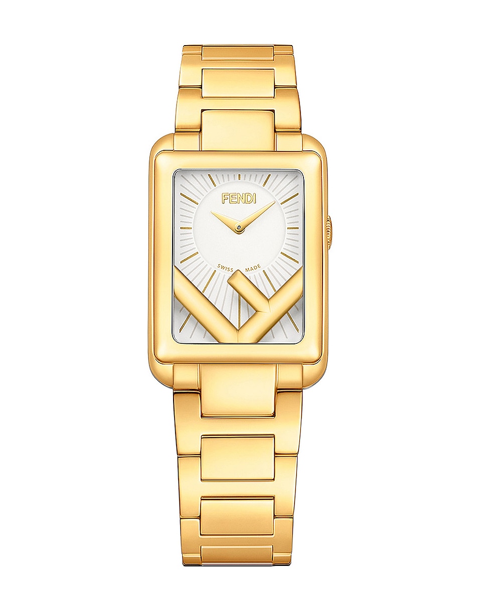 Image 1 of Fendi Runaway Rectangle Watch in Gold