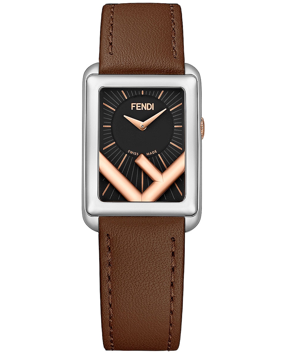 Image 1 of Fendi Runaway 22.5x32mm Watch in Stainless Steel & Brown