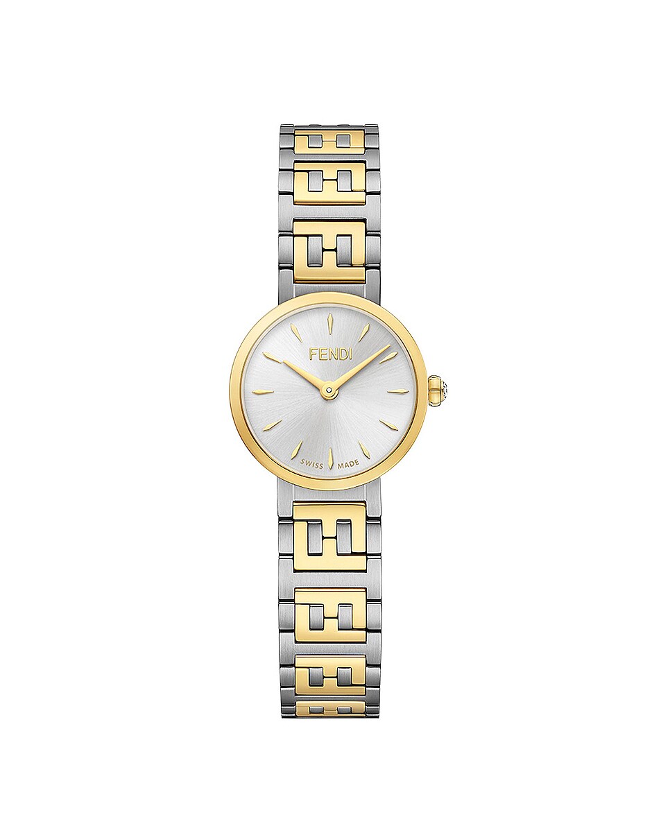 Image 1 of Fendi Forever Fendi Skinny 19mm Watch in Silver & Gold