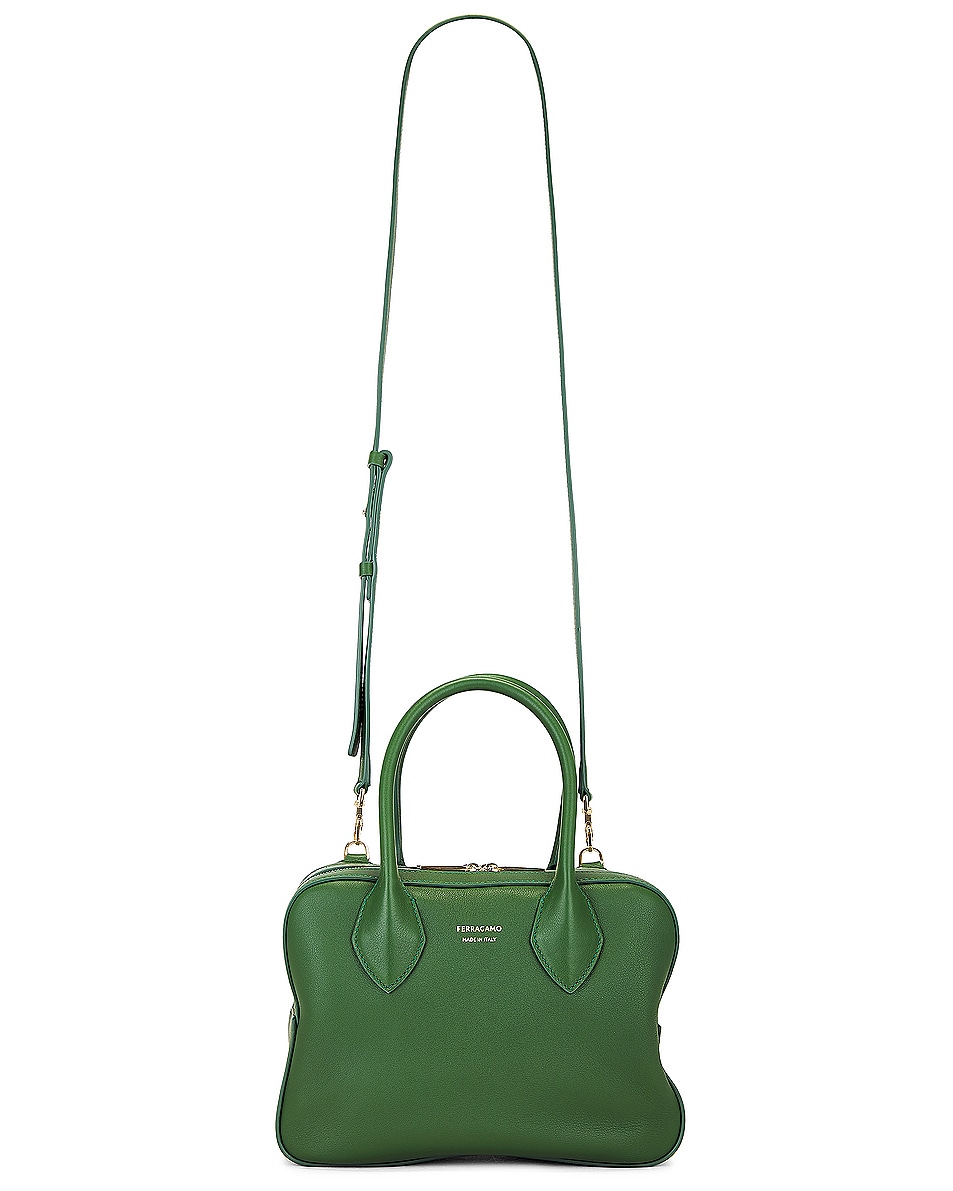 Image 1 of Ferragamo Star One Handle Bag in Forest Green
