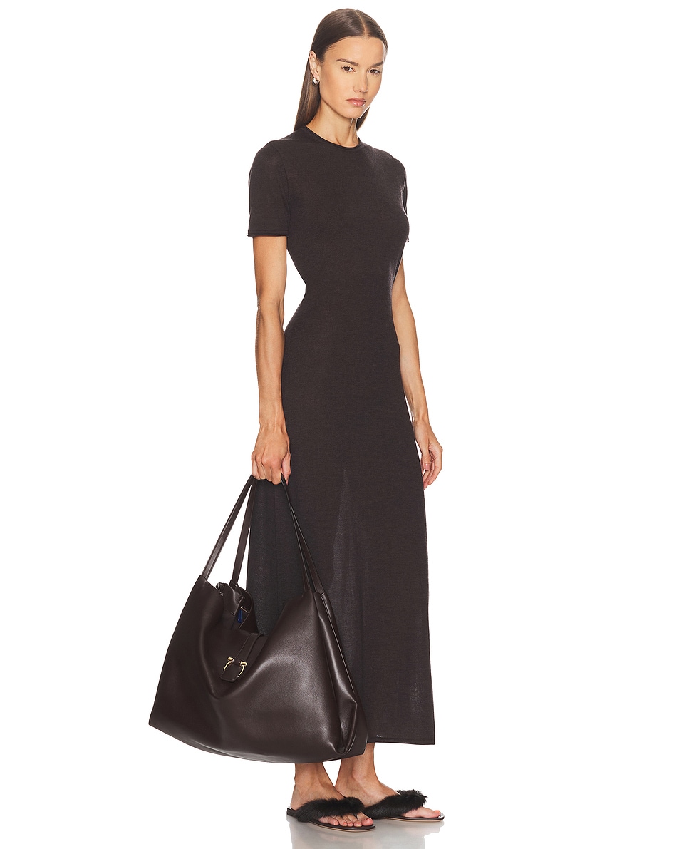 Image 2 of Ferragamo Leather Tote Bag in Testa Di Moro