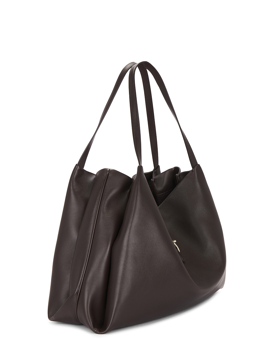 Image 4 of Ferragamo Leather Tote Bag in Testa Di Moro