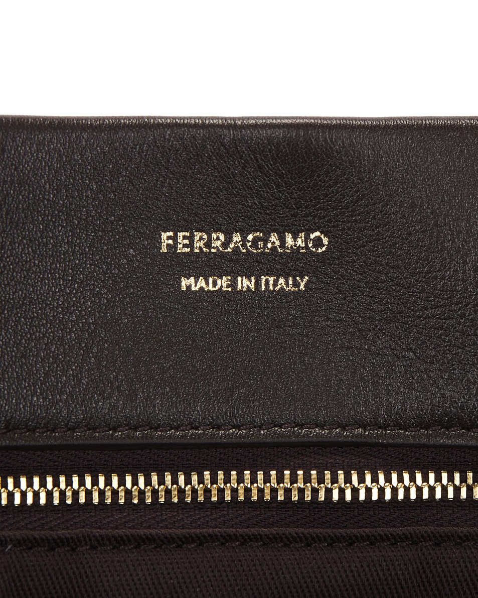 Image 6 of Ferragamo Leather Tote Bag in Testa Di Moro