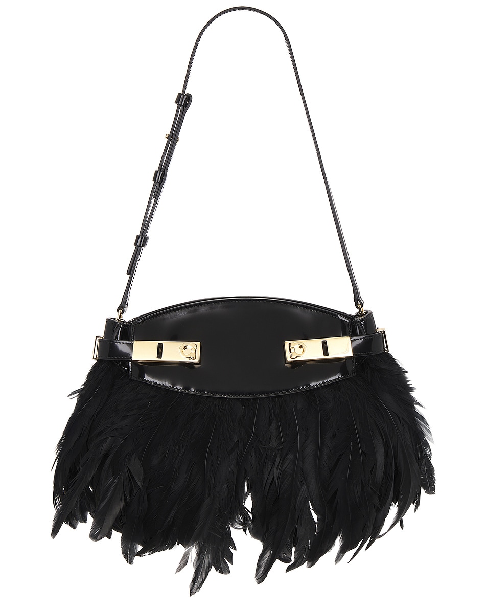 Image 1 of Ferragamo Hug Pouch in Nero