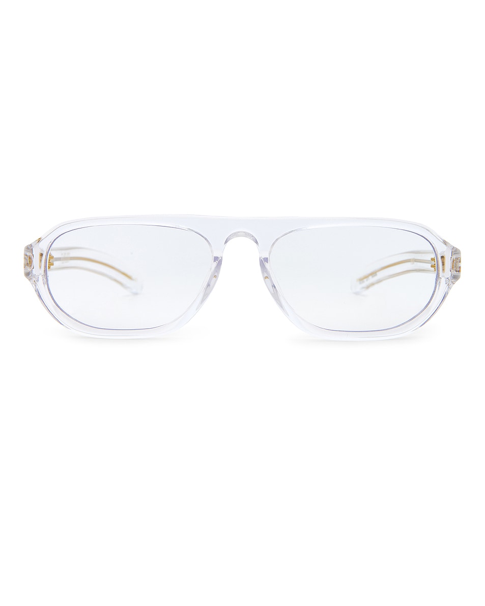 Image 1 of Flatlist Penn Sunglasses in Clear Crystal & Clear Lens Blue Light