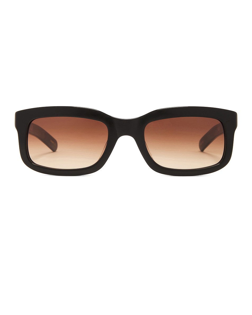 Image 1 of Flatlist Palmer Sunglasses in Solid Black & Brown Gradient