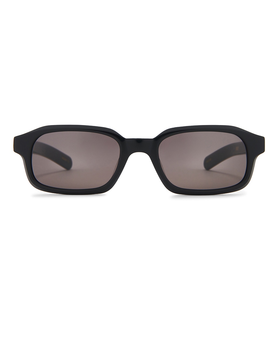 Image 1 of Flatlist Hanky Sunglasses in Solid Black & Solid Black Lens