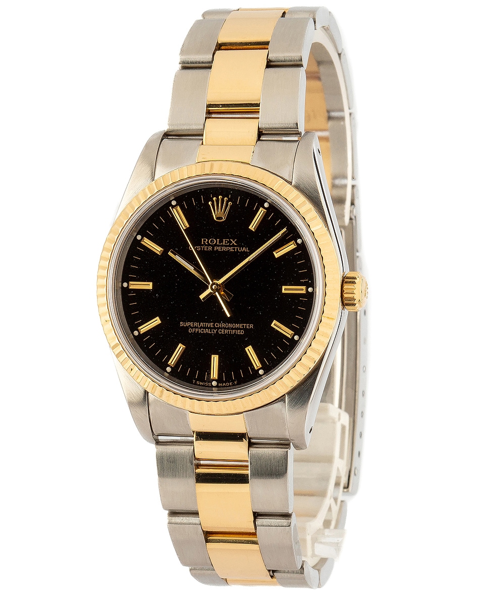 Image 1 of FWRD Renew x Bob's Watches Rolex Oyster Perpetual 14233 in Stainless Steel, 18K Yellow Gold, & Champagne