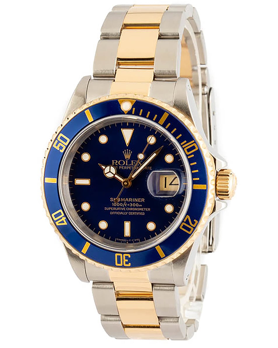 Image 1 of FWRD Renew Bob's Watches Rolex 40Mm Submariner 16613 in Two Tone Blue 