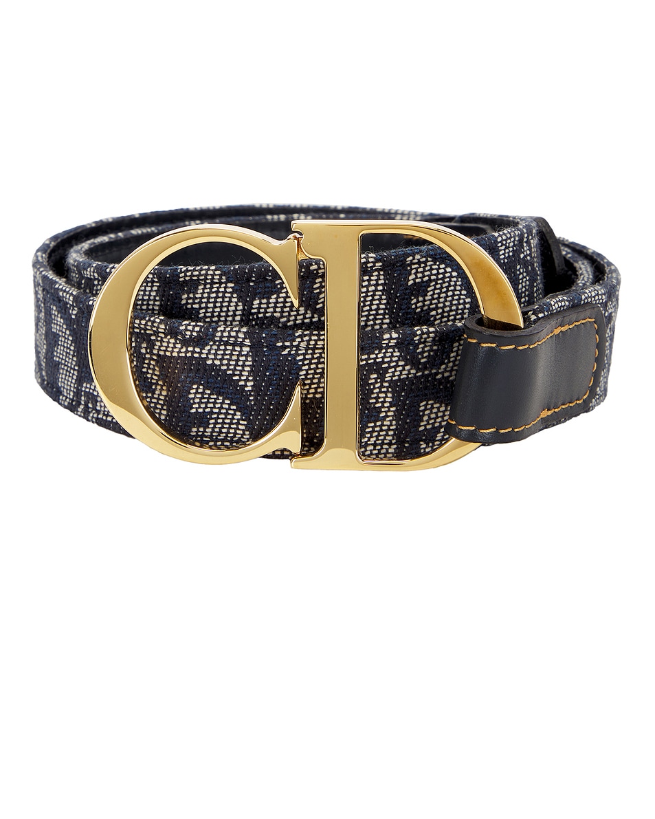 Image 1 of FWRD Renew Dior Trotter CD Belt in Blue