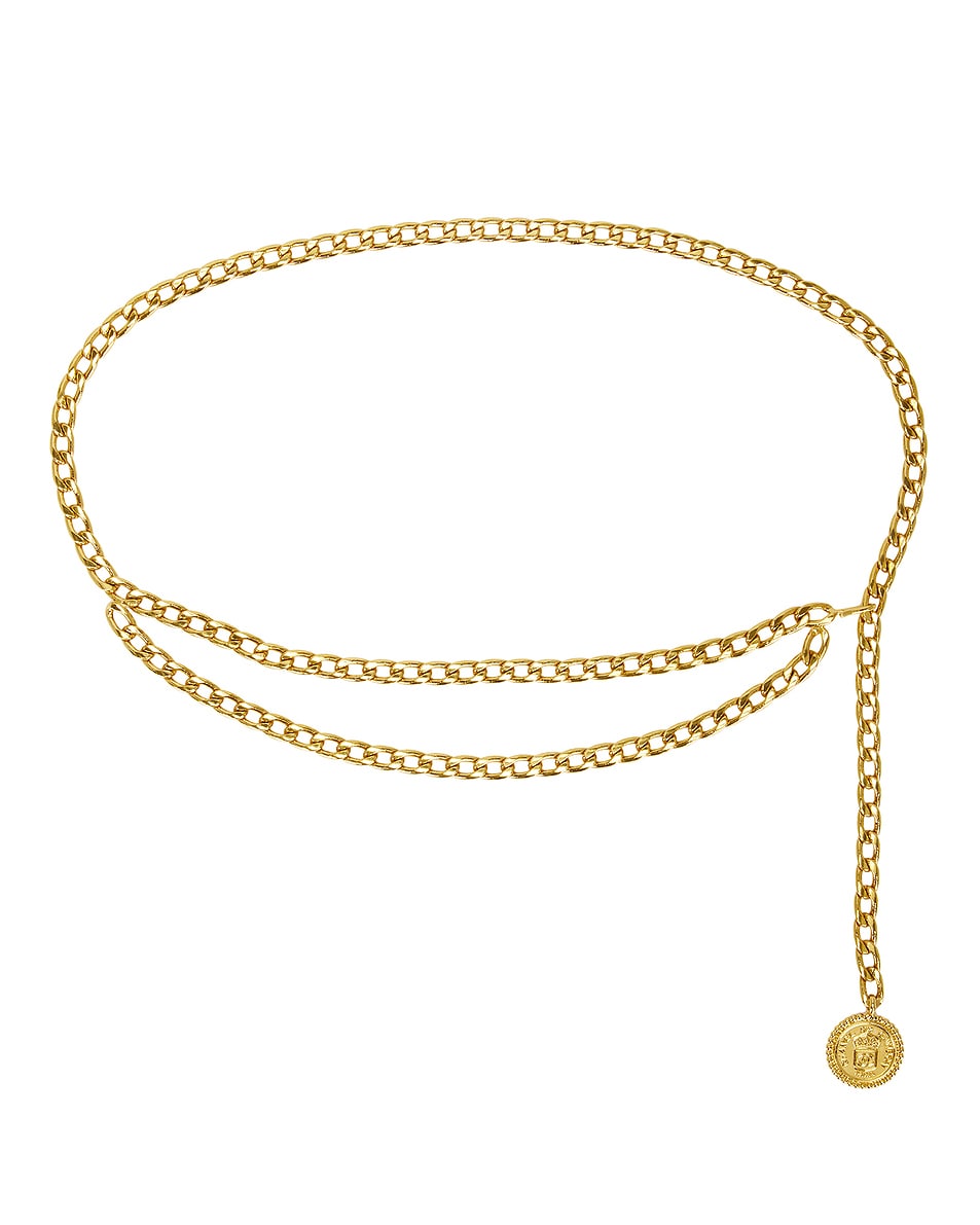 Image 1 of FWRD Renew Chanel Cambon Chain Belt in Gold