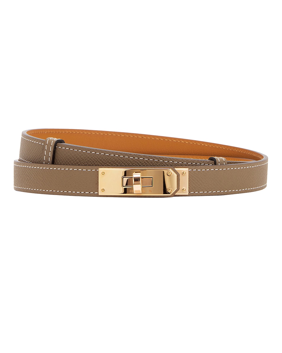 Image 1 of FWRD Renew Hermes Kelly Belt in Etoupe