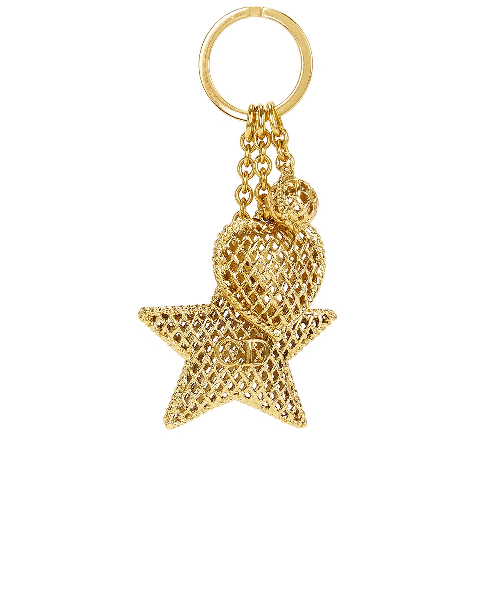 Image 1 of FWRD Renew Dior Keychain in Gold