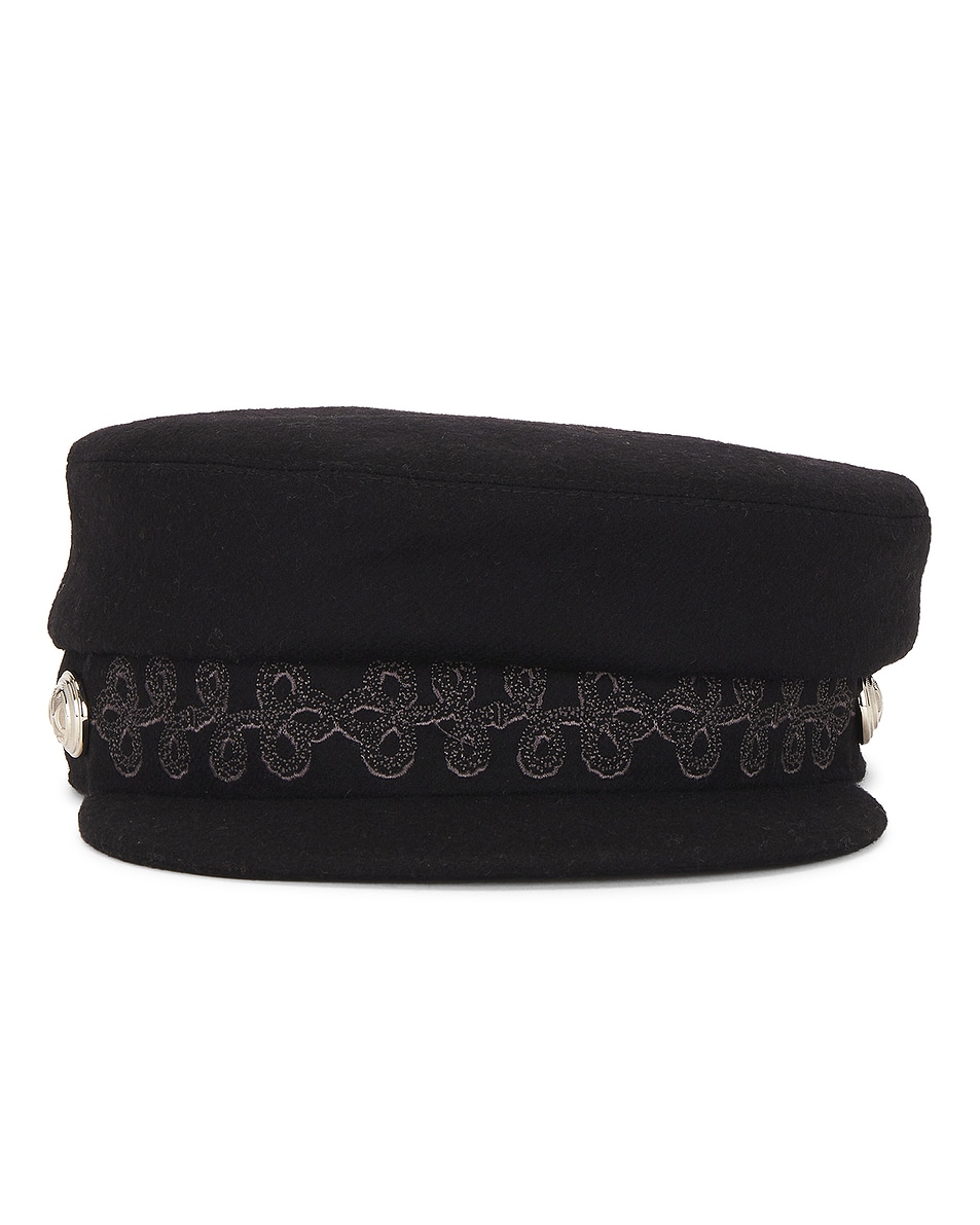 Image 1 of FWRD Renew Hermes Wool Newsboy Cap in Black