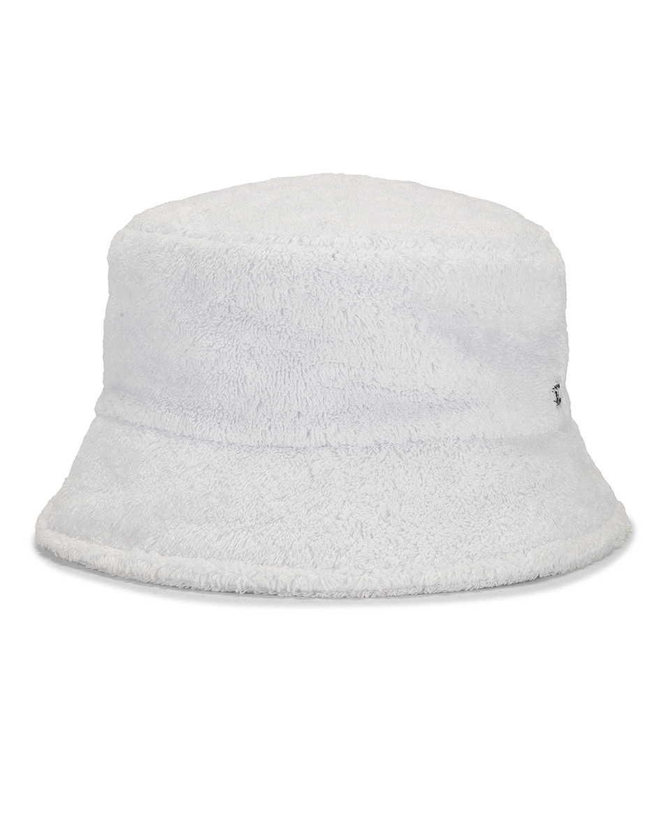 Image 1 of FWRD Renew Chanel Terrycloth CC Bucket Hat in White