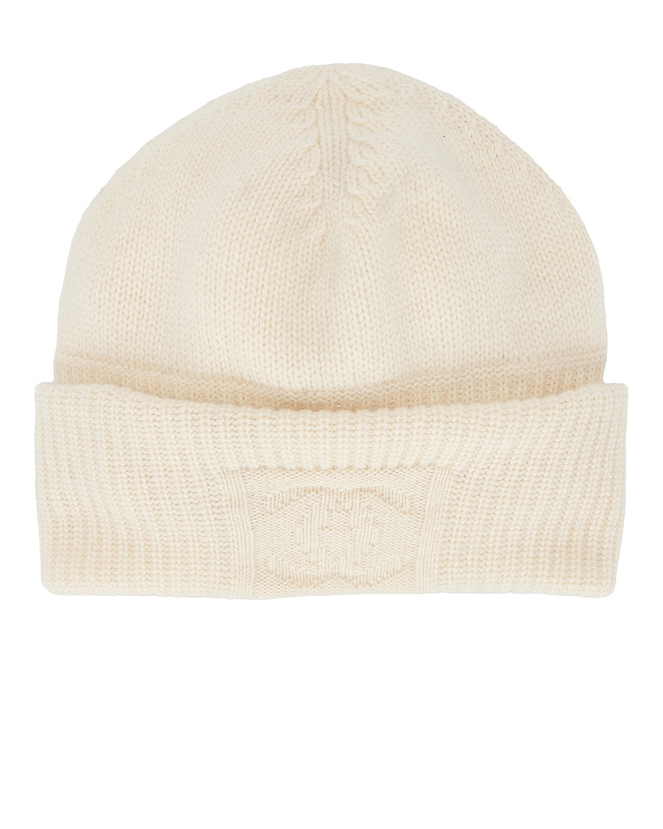 Image 1 of FWRD Renew Chanel Sport Cashmere Beanie in Cream