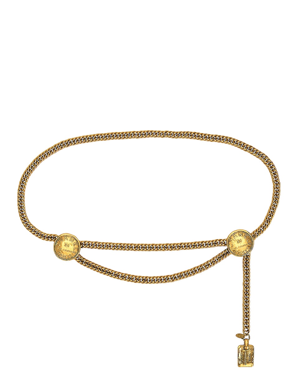 Image 1 of FWRD Renew Chanel Chain Belt in Gold