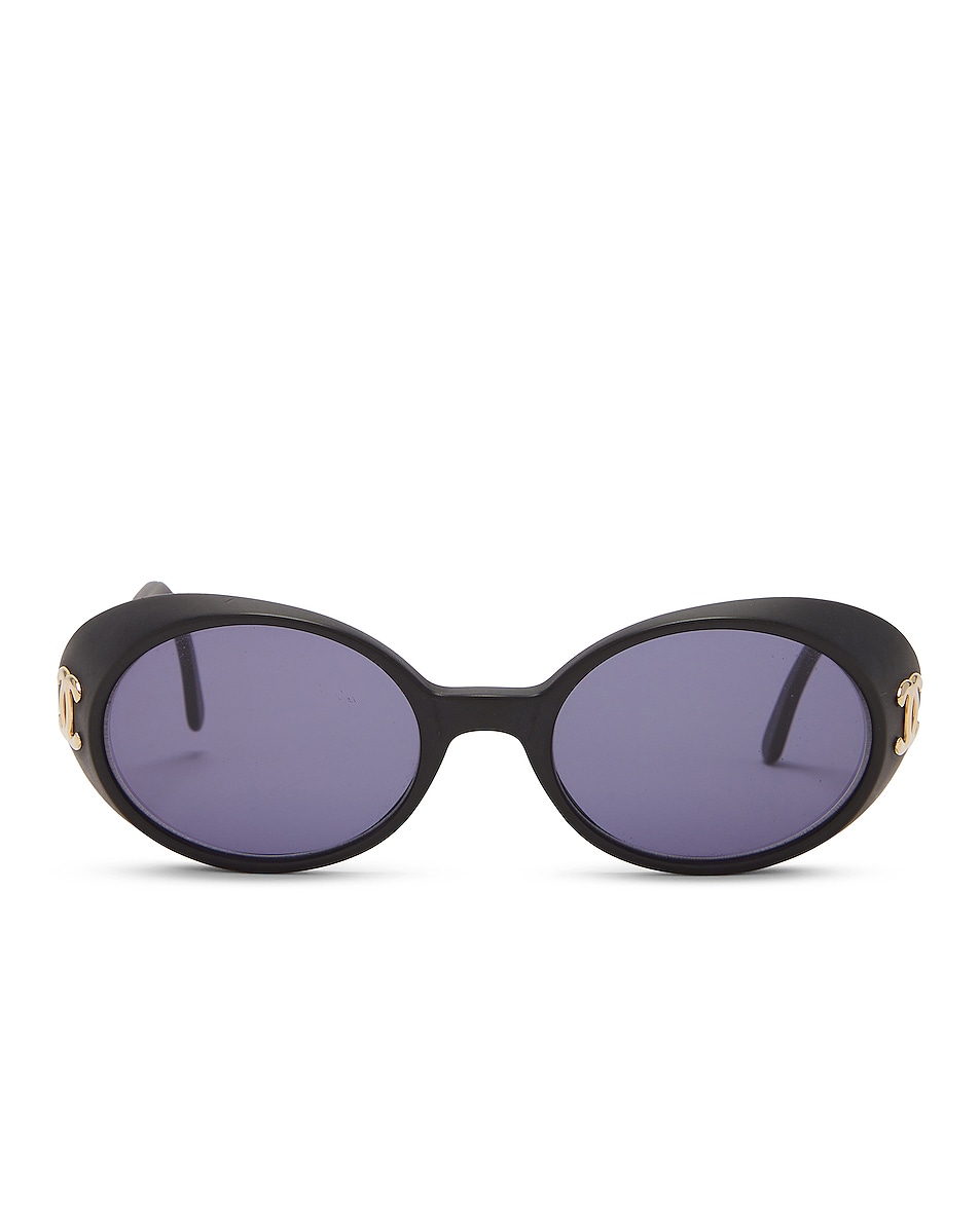 Image 1 of FWRD Renew Chanel Sunglasses in Black