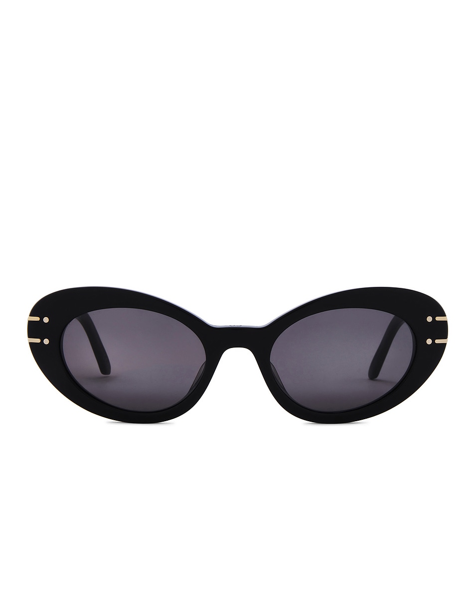 Image 1 of FWRD Renew Dior Cat Eye Tinted Sunglasses in Black