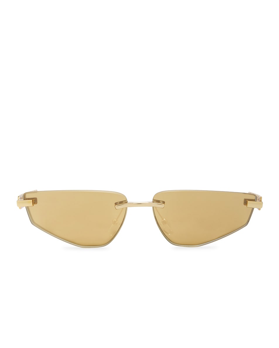 Image 1 of FWRD Renew Dolce & Gabbana Narrow Tinted Sunglasses in Brown