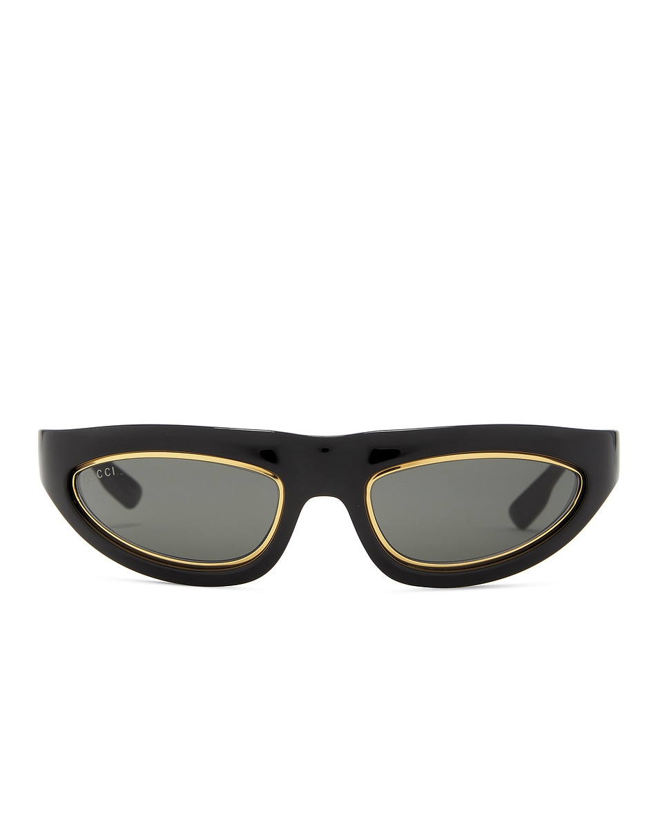 Image 1 of FWRD Renew Gucci Tinted Cat Eye Sunglasses in Black