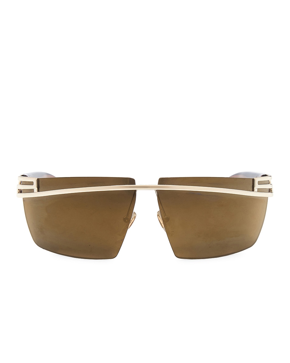 Image 1 of FWRD Renew Versace Tinted Square Sunglasses in Brown