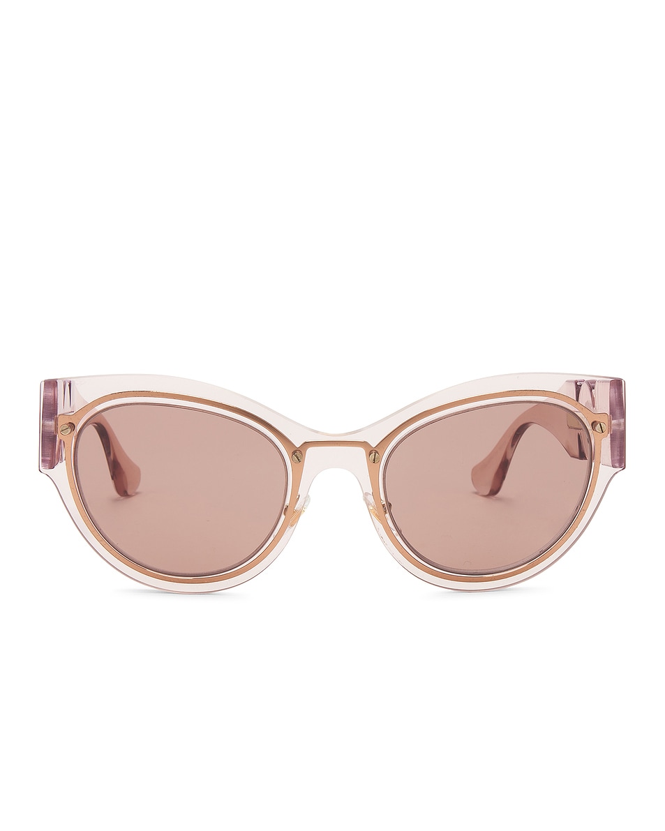 Image 1 of FWRD Renew Versace Tinted Cat Eye Sunglasses in Pink