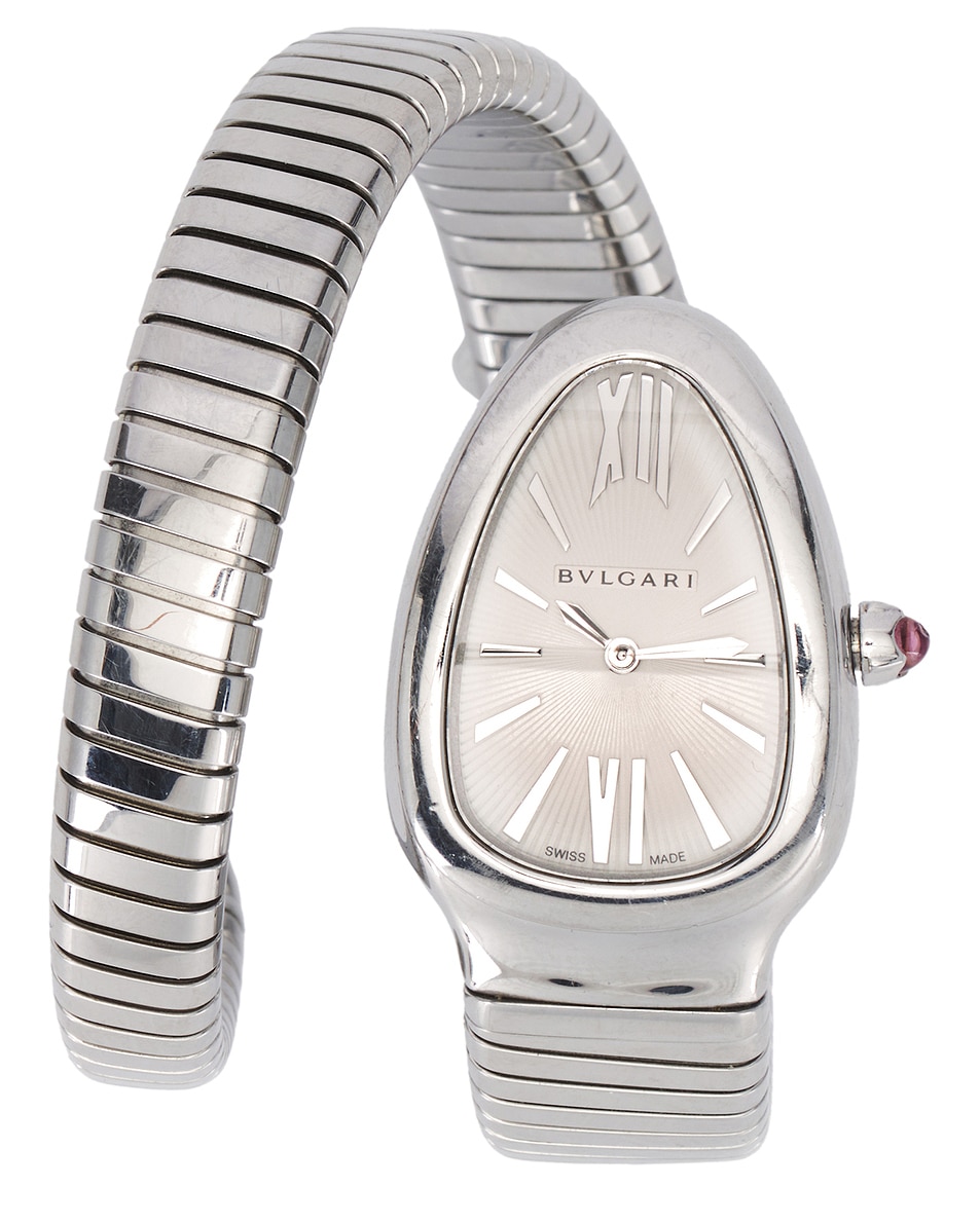Image 1 of FWRD Renew Bulgari Serpenti Tubogas Watch in Silver
