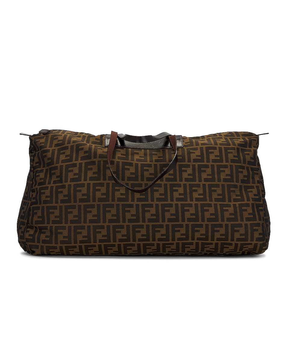 Image 1 of FWRD Renew Fendi Zucca Boston Bag in Brown