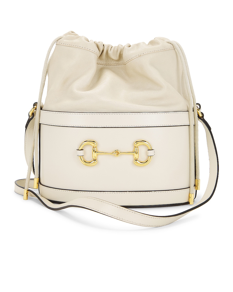Image 1 of FWRD Renew Gucci Horsebit 1955 Bucket Bag in White