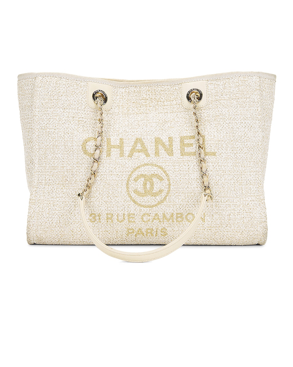 Image 1 of FWRD Renew Chanel Deauville Tote Bag in White
