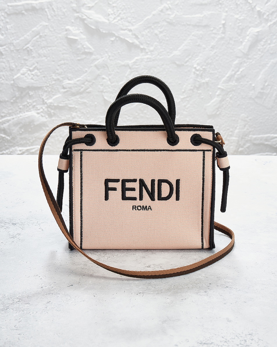 Image 2 of FWRD Renew Fendi Mini Roma Shopping Tote Bag in Multi