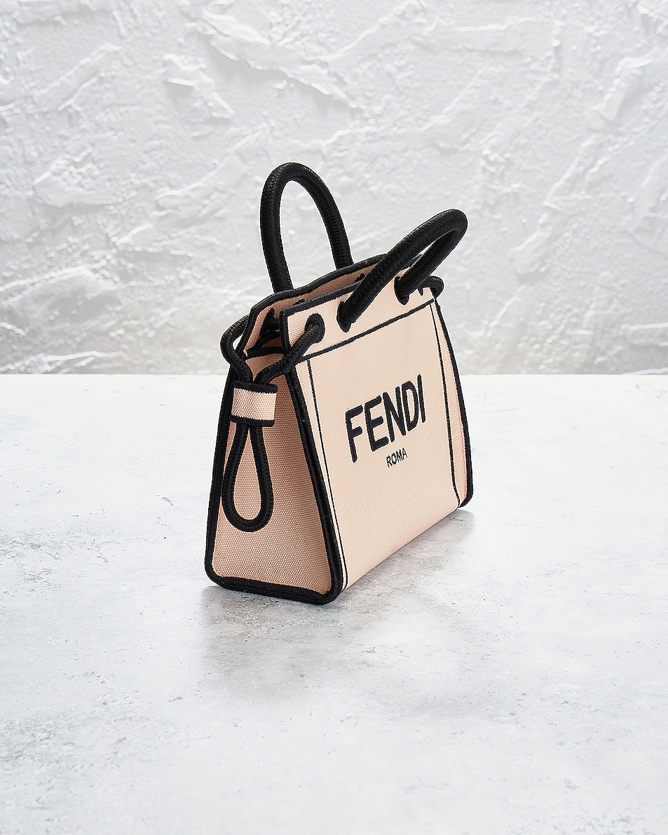 Image 4 of FWRD Renew Fendi Mini Roma Shopping Tote Bag in Multi