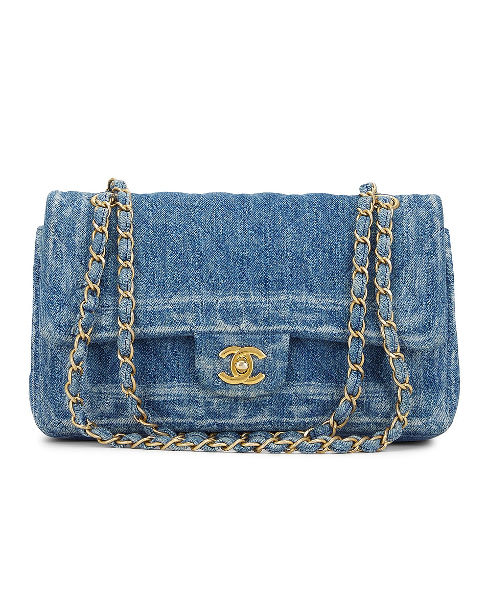 Image 1 of FWRD Renew Chanel Turnlock Chain Shoulder Bag in Blue