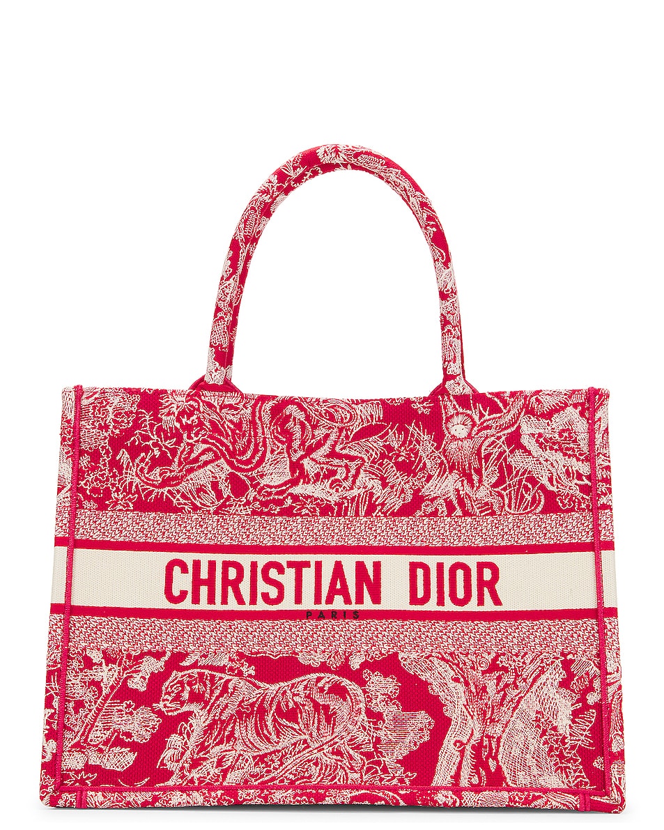 Image 1 of FWRD Renew Dior Book Tote Bag in Red